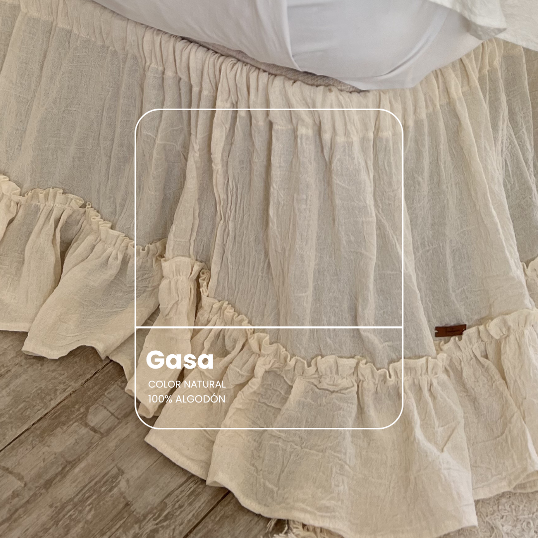 Detalle de gasa natural 100% algod&oacute;n